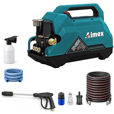 Aimex DT-6502 High Pressure Car Washer Machine 2200W 150 Bar with 10 Meter Hose Pipe | Washer for Car Bike Home Cleaning | Powerful Water Pressure Pump for Patio, Floor, AC, Garden & Vehicle Washing
