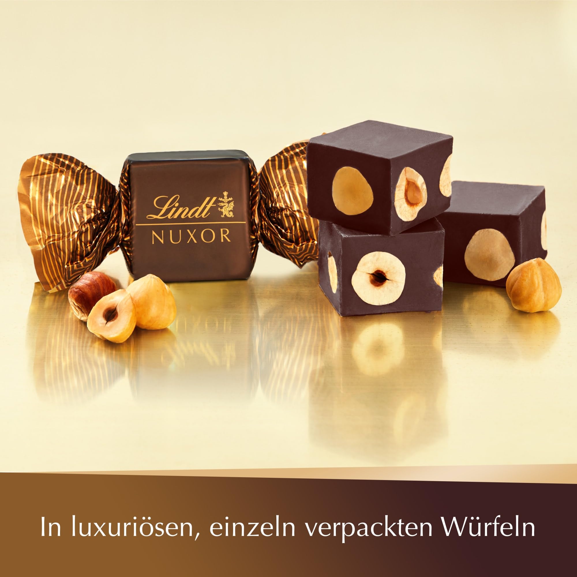 Lindt Schokolade | NUXOR Dunkel, 700g Beutel, Feinherb, Großpackung