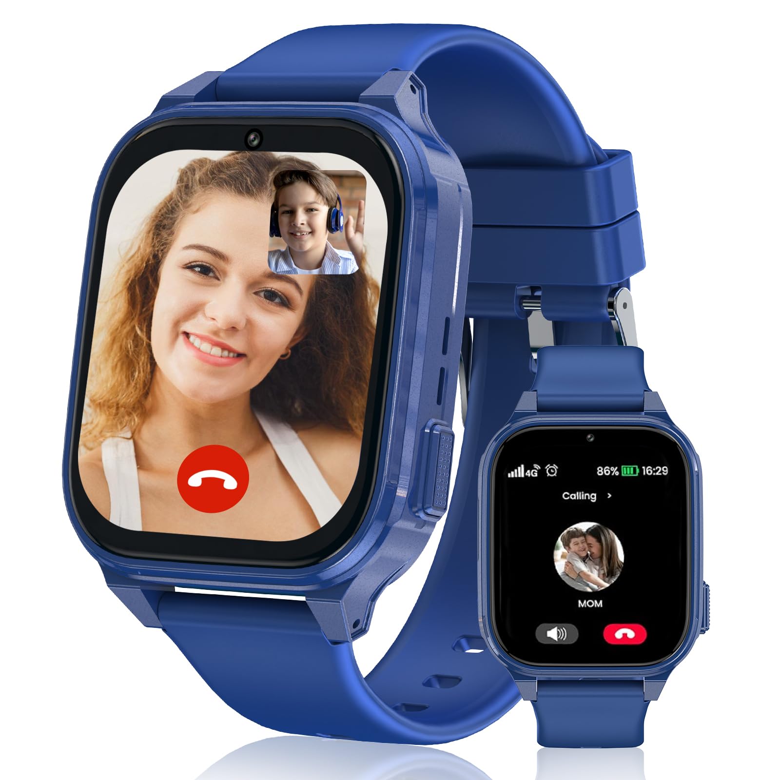 4G Smartwatch Bambini - Orologio Telefono per Ragazzi e Ragazze con GPS WiFi Videochiamata SOS Chat VocaleGiochi Contapassi Modo Classe, Kids Smart Watch Intelligente per Bimbi 4-12 Anni Regalo, Viola