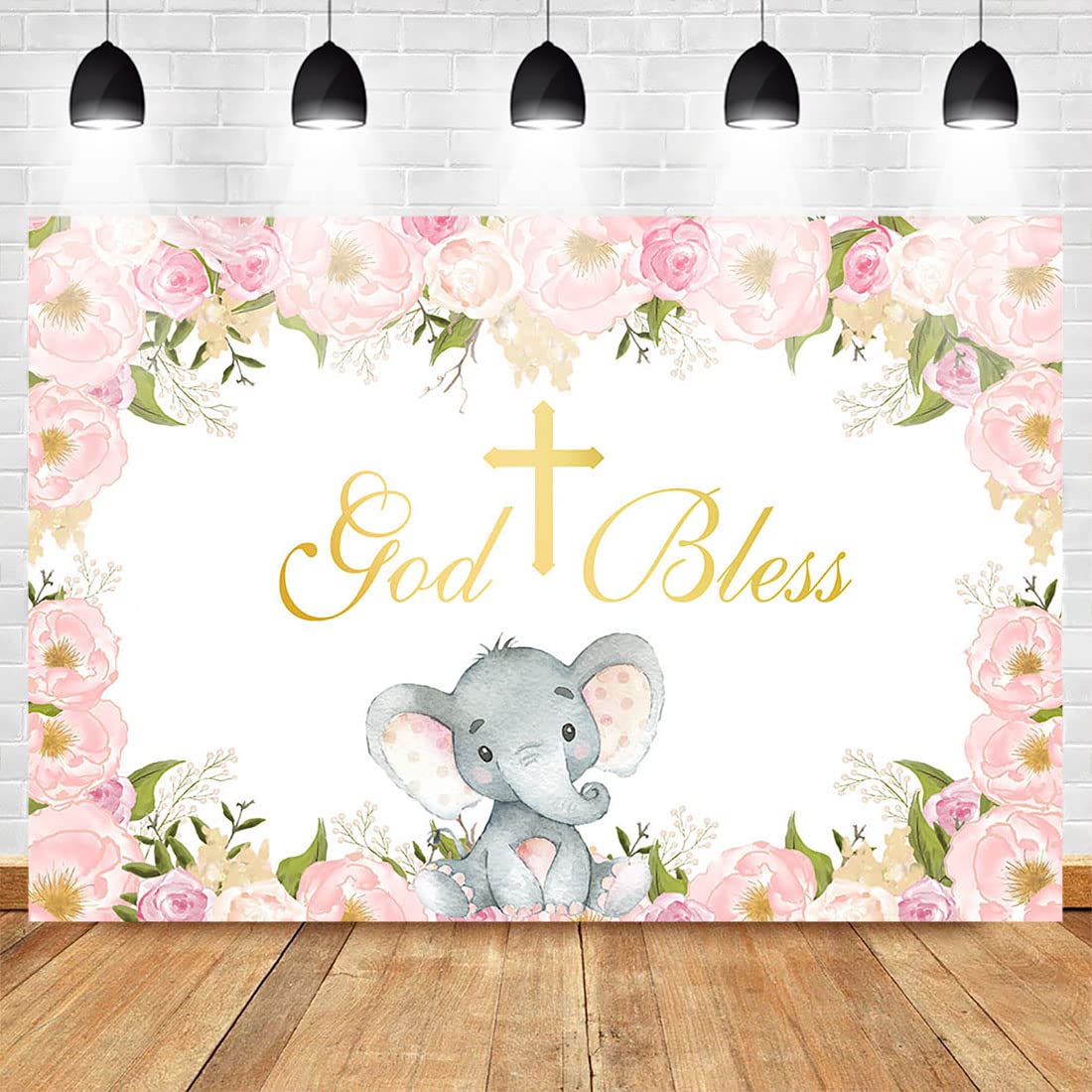 DORCEV 15x10ft Mi Primera Comunión Photography Backdrop First Holy Communion Banner Decor Baby Girl Boy Baby Shower Christening Party Supplies Background Baptism Party Rustic Floral Wooden Wall Decor