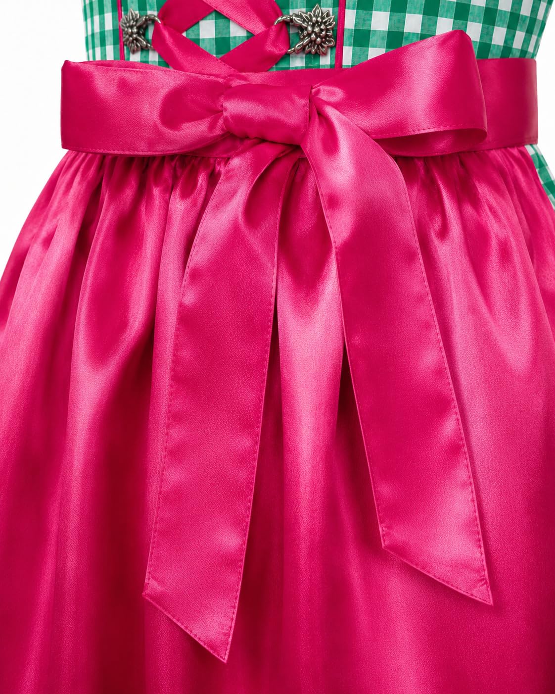 Ramona Lippert Kinderdirndl Mia Grün 3-teilig mit Satin-Schürze und Bluse