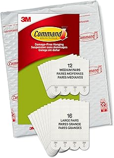 Sponsored Ad - Command Large and Medium Picture Hanging Strips, 28 Pairs White Picture Hanger - 16 L Pairs & 12 M Pairs