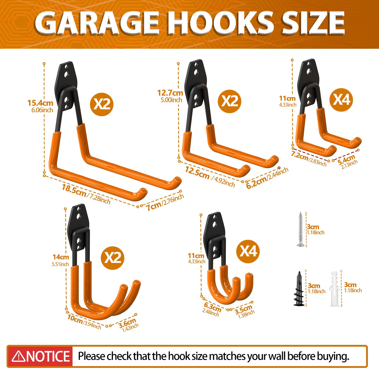 ☆ Custom Garage Hanger CK Ver.3 ☆ Custom Garage Hanger CK Ver.3 3-H Garage Wall Hooks 20