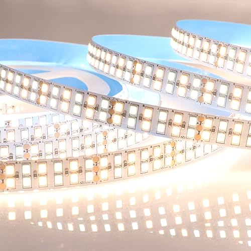 Miniatura 2 de Tira de luces LED blancas sintonizables SMD 2835 de 12 V de 16.4 pies 3000K-6500K CCT, 1680 luces LED de cinta LED no impermeables para dormitorio,