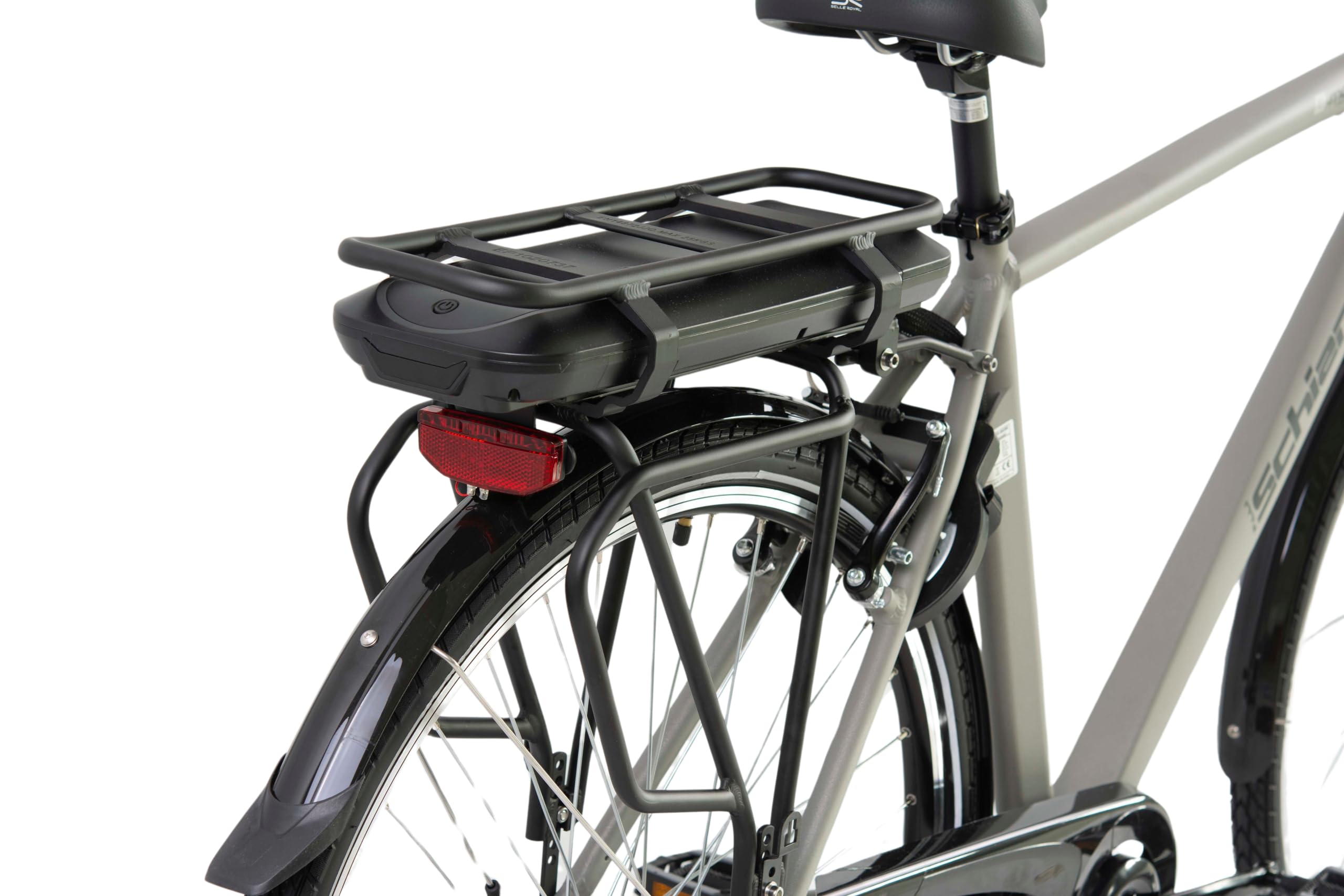 F.lli Schiano E-Moon, Bici Elettrica da Città 28 Inches per Adulti, 36V 13Ah Batteria Rimovibile, Motore 250W 40Nm, City Ebike, Grigio