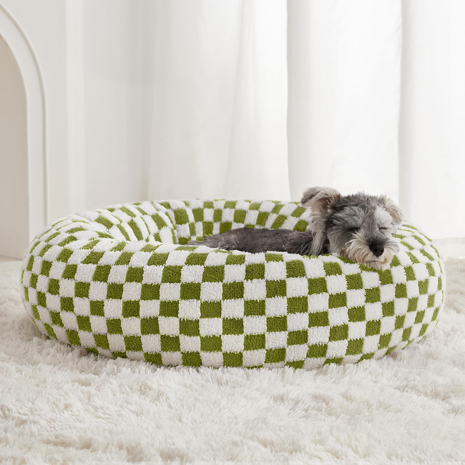 BFPETHOME Small Cozy Donut Dog Bed