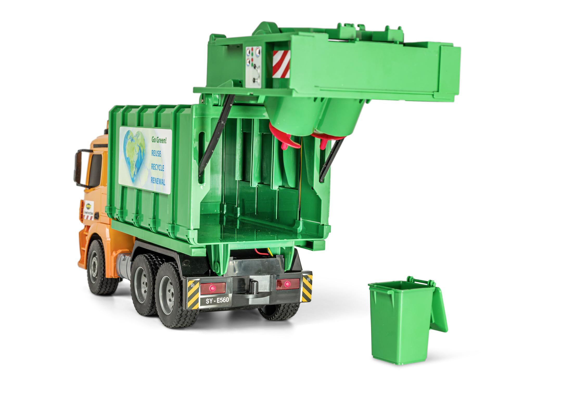 Carson 500907672 1:20 MB Camión de Basura Arocs 100% RTR - 100% Listo para Conducir, camión de Juguete, Coche de Juguete, camión de Basura teledirigido, para niños a Partir de 8 años