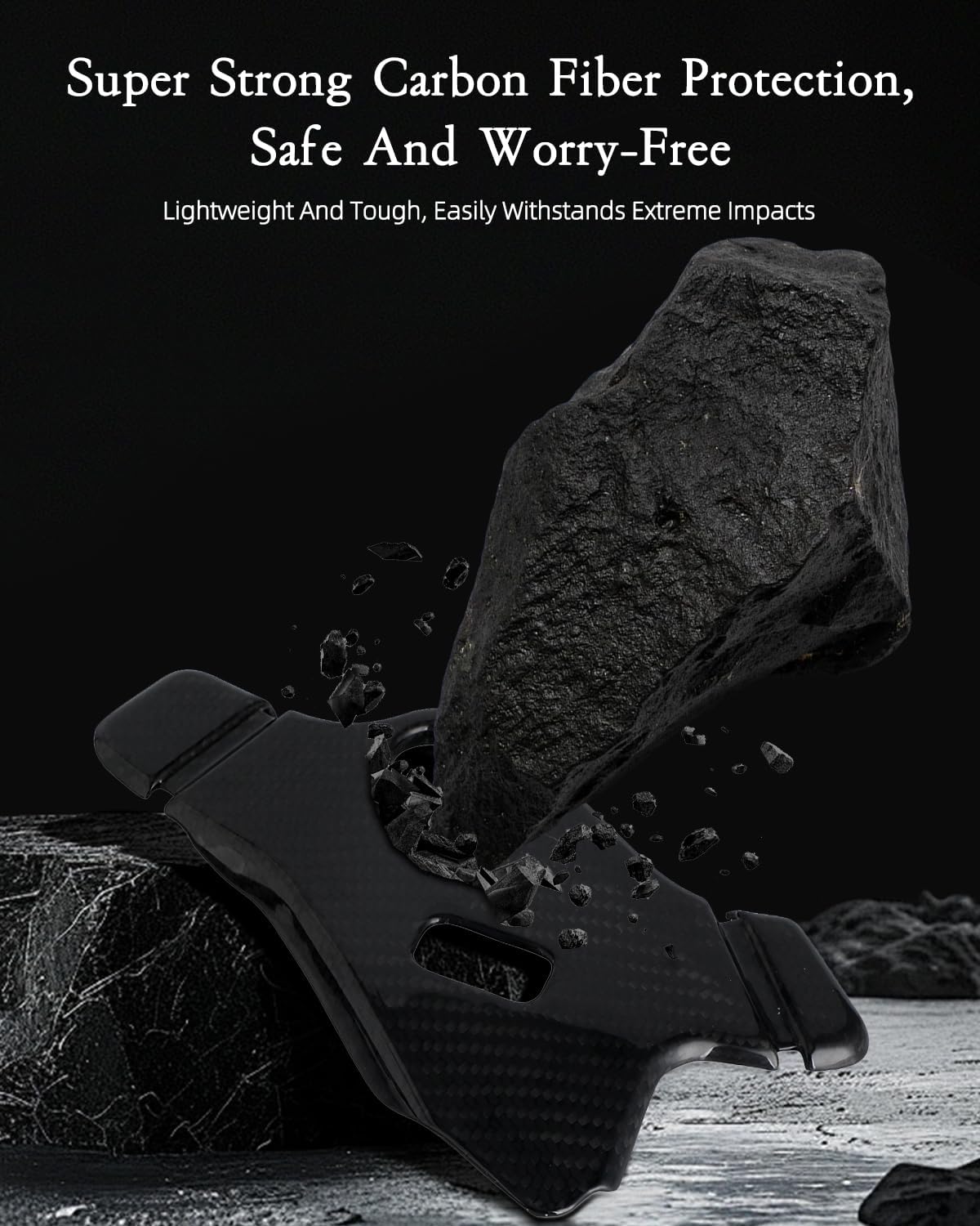 Motorcycle Real Carbon Fiber Frame Guards Protection for KLX125/D-Tracker125 2010-2016, KLX150S 2009-2013 Dirt Bike, Black