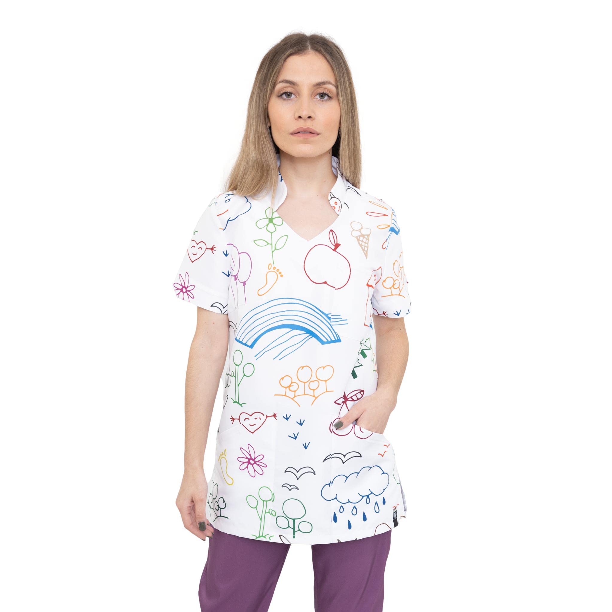 Gesundheitsuniform für Damen, Arbeitskleidung, Pyjama, Medizin, Kasack, Krankenschwestern, Kosmetik, Friseur, Tierärzte, Krankenhaus, Reinigung und Hausarbeit, Anti-Aging- und Anti-Fading,