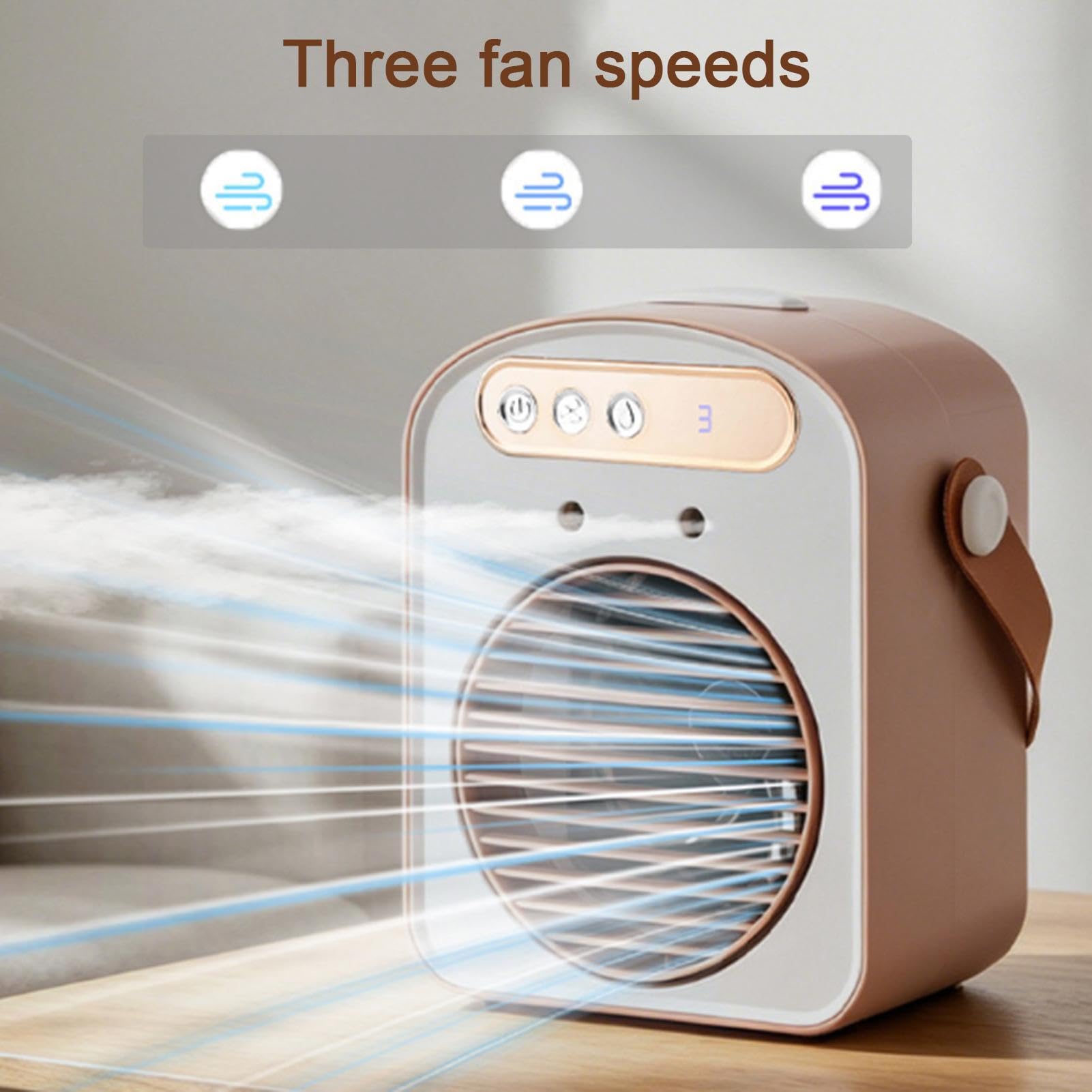 Ventilatore da scrivania per ufficio 3 Velocità Ricaricabile Con | Ventilatore Portatile Per Scrivania E Silenzioso Per Casa Camera Da Ufficio Dormitorio Viaggi Campeggio