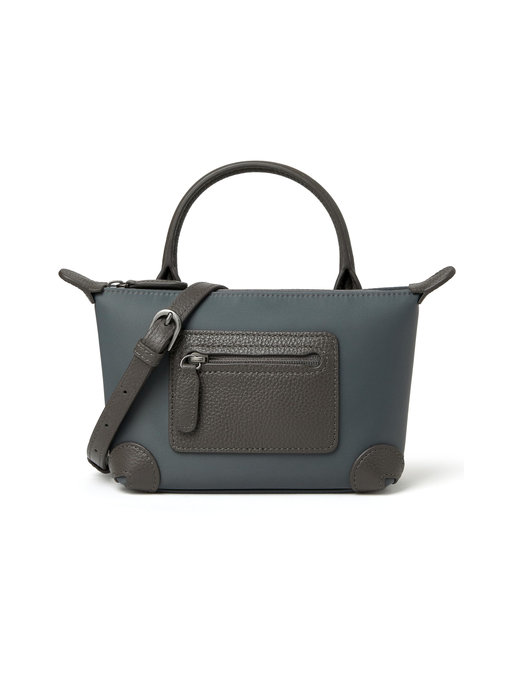DORIS&JACKY Mini Top Handle Tote Purse For Women Designer Small Lightweight Crossbody Handbag With Adjustable Strap (3-Grey)