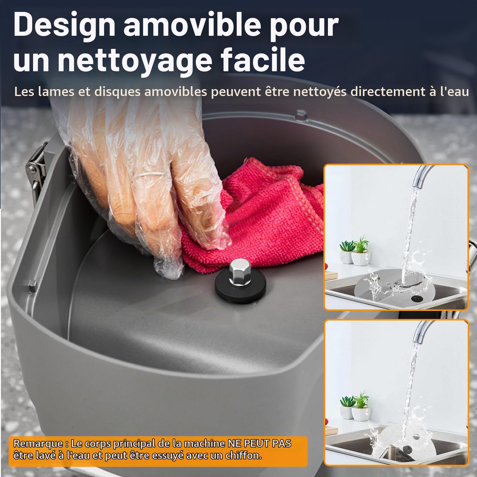 Hachoir à Légumes Électrique 4 en 1, 200W – Coupe-Légumes Professionnel avec Fonctions de Tranchage, Râpage, Coupe en Dés et Lanières, Robot Culinaire Multifonction Facile à Nettoyer