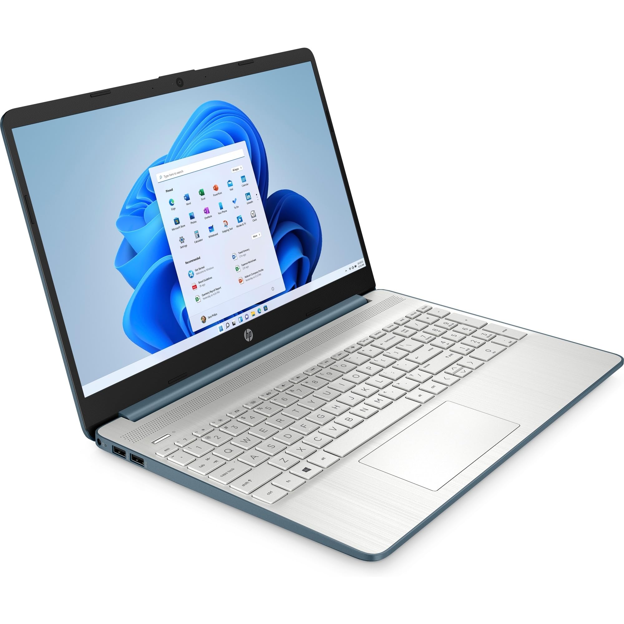 HP Laptop 15s-eq2021sl, AMD Ryzen 5-5500U, RAM 8GB DDR4, SSD PCle 512GB, AMD Radeon Integrated, Display 15,6" FHD, Antiriflesso, Slim, Wi-Fi, SVA, Webcam HD, Lettore di Schede, Windows 11, Spruce Blue