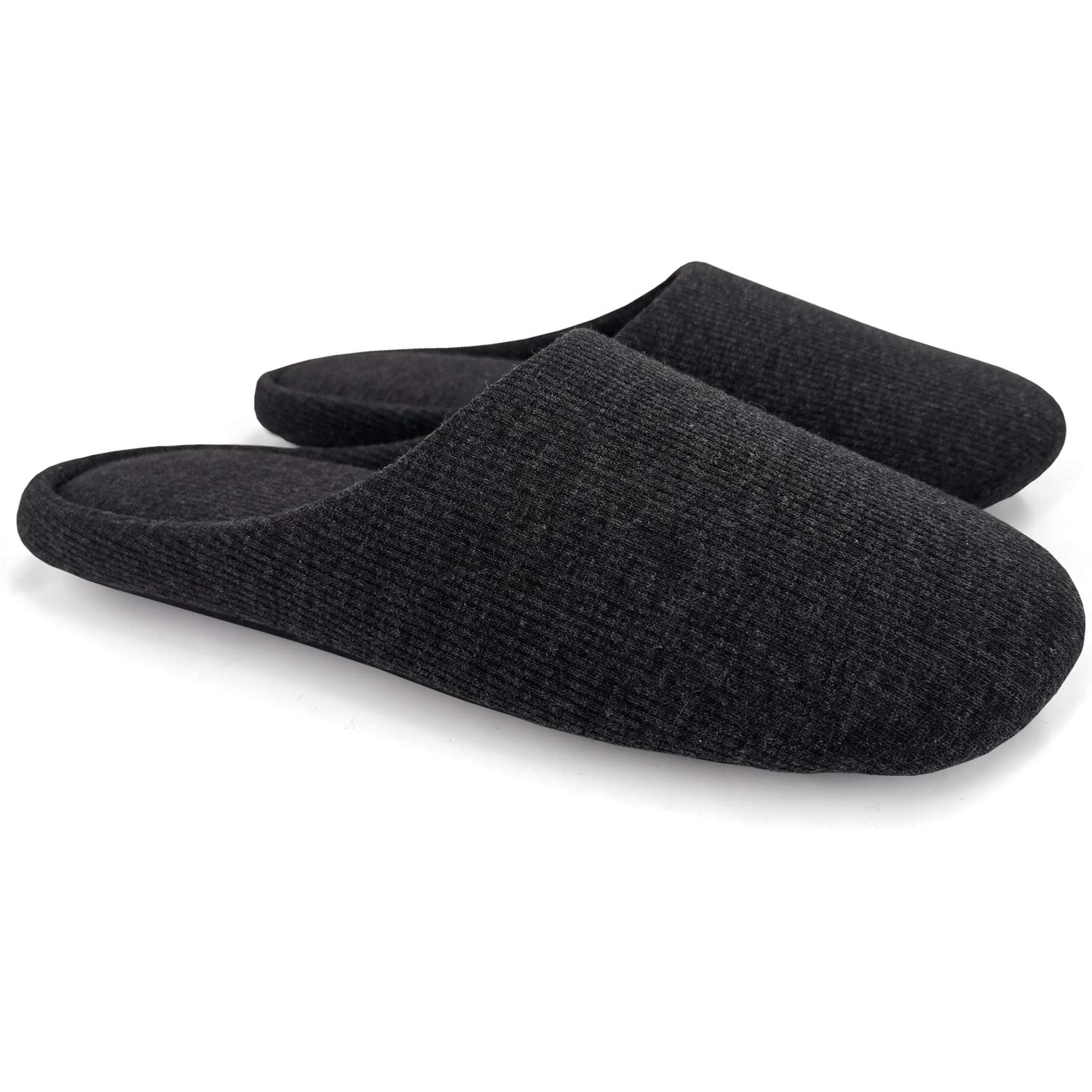 ofoot Womens Non-Slip House Slippers - Lightweight Cotton Memory Foam Indoor Slip-On Machine Washable Foldable Travel Design for