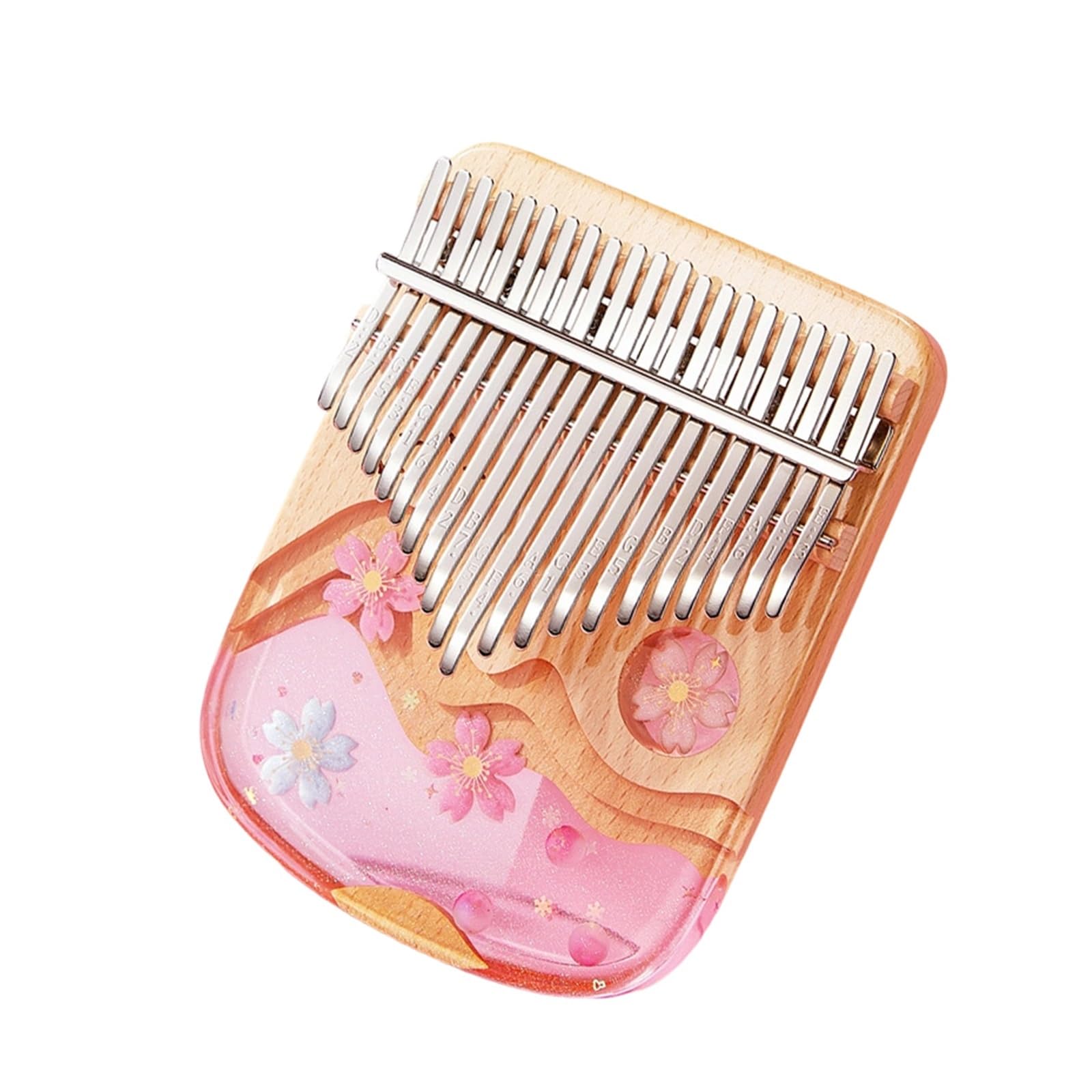 17 21-tonowy Akrylowy Przezroczysty Instrument Palcowy Kalimba(21 tone 1)
