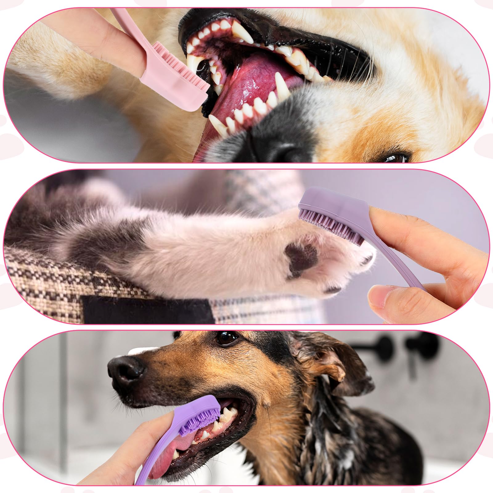 8 Pack Silicone Dog & Cat Finger Toothbrush Kit, Food Grade Toothbrush for Dog, Safe, Non-Toxic, Easy Teeth Cleaning, Prevents Bad Breath & Oral Inflammation - image 7