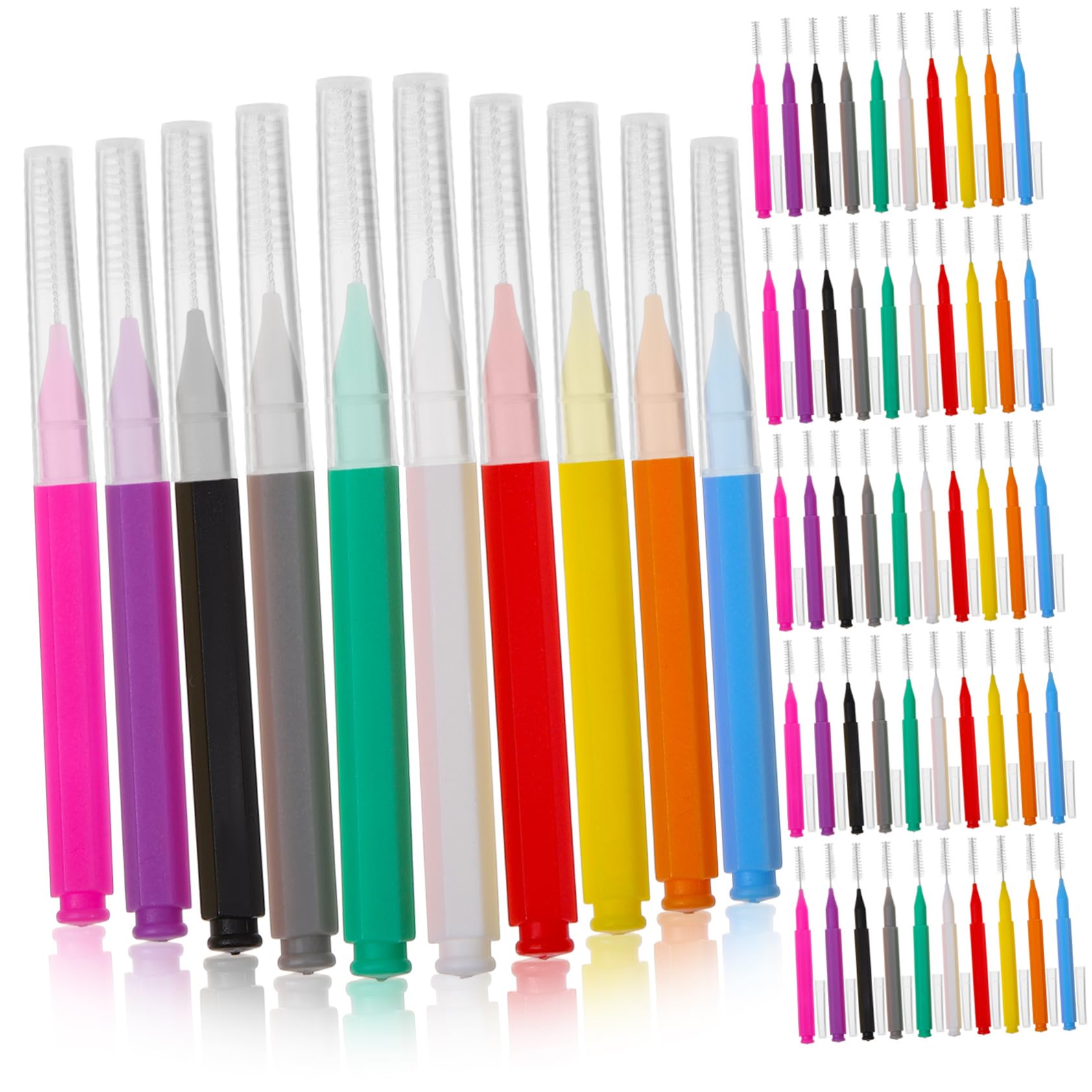 FOMIYES 5 Ensembles Brossettes Interdentaires Nettoyage Oral Couleurs Pour Porteurs Appareils Dentaires 100 Pièces * 5