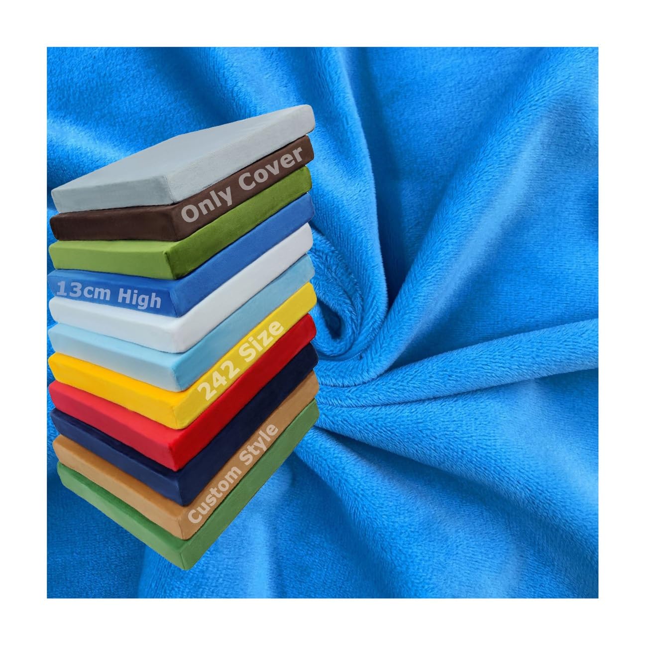 Housse de coussin sur mesure lavable pour rénover un matelas de banc usé