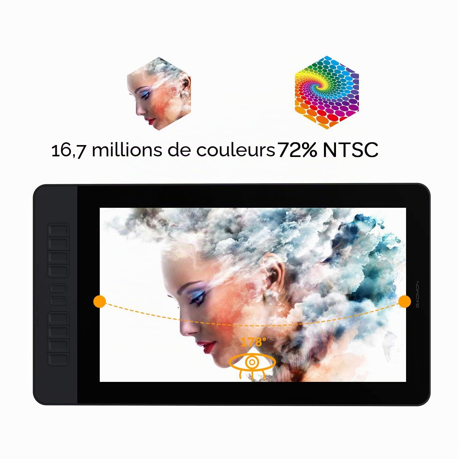 GAOMON PD1561 Tablette Graphique avec Écran, 15,6 Pouces, 8192 Niveaux