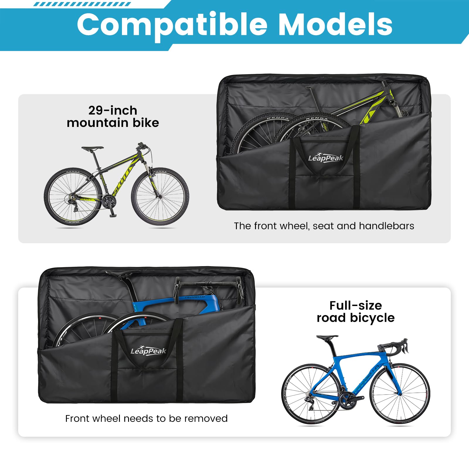 Fahrrad Transporttasche 29 Zoll Wasserdicht Fahrradtasche Klapprad Tasche 1680D Tragetasche für Fahrrad Reisetaschen für Transport, Flugreisen, Radfahren im Freien