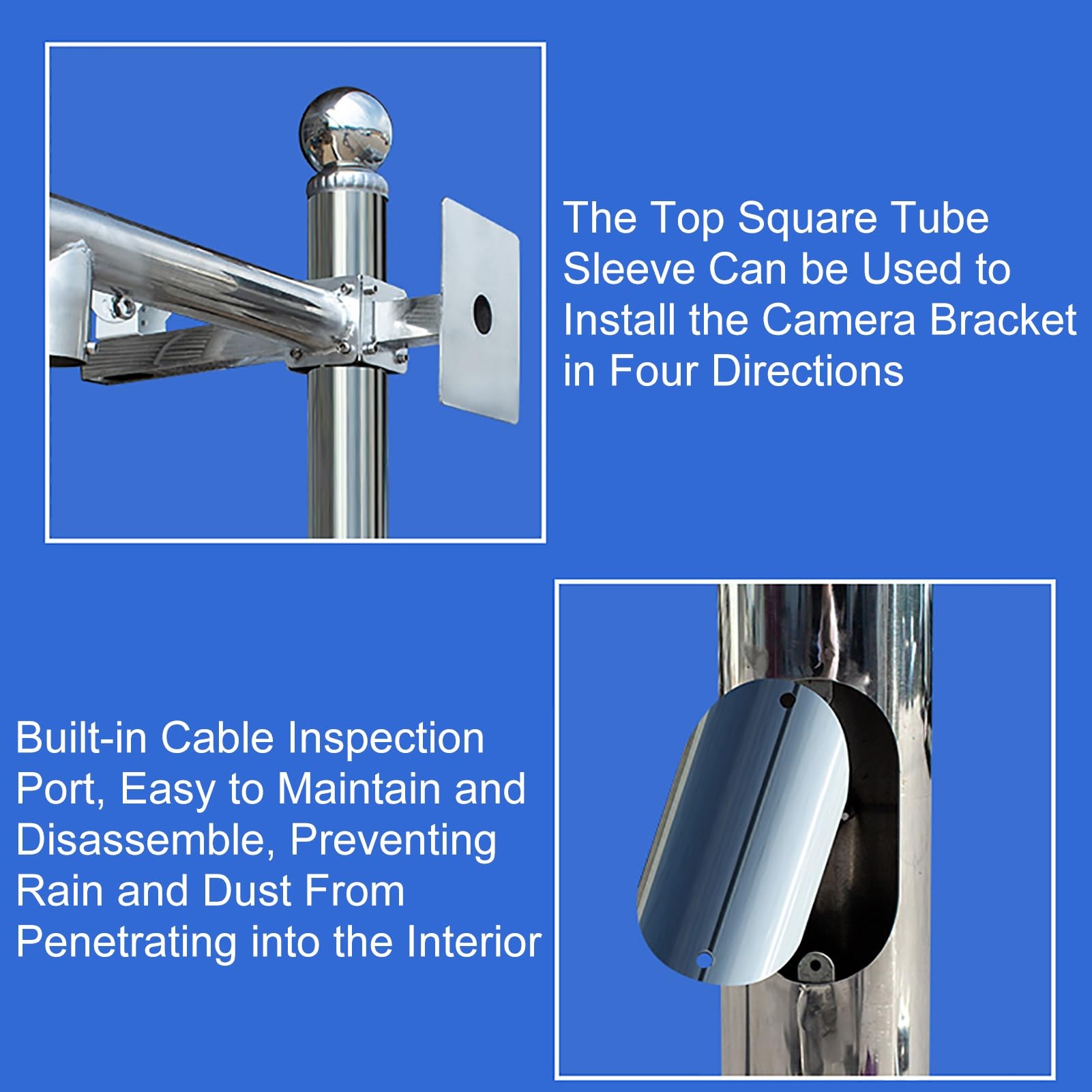 Überwachungskamera Aussen Mast, Halterung für Kamera Überwachung, Universal Security Camera Halter, Kamera Halterung(350cm/138in)