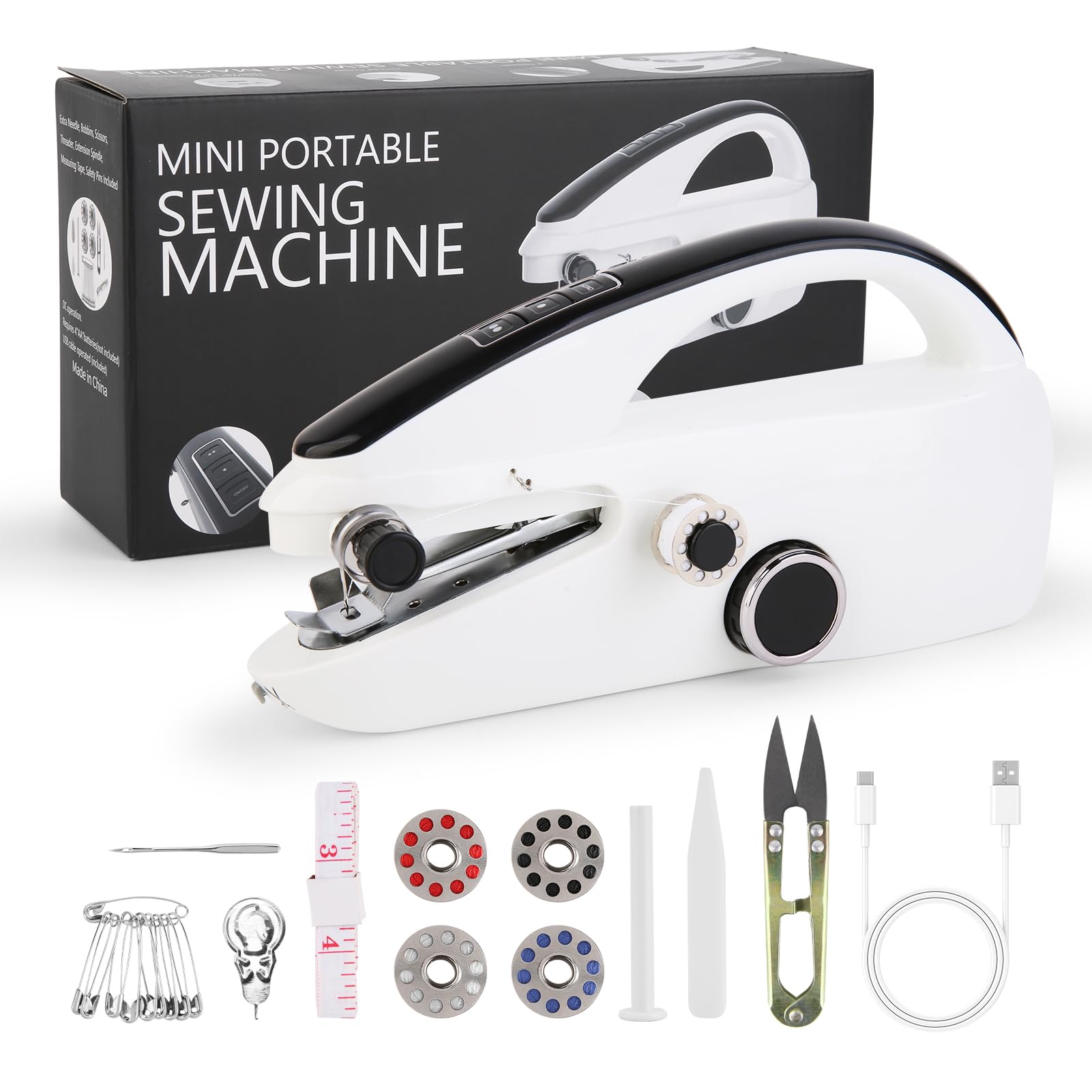Amazon.com: Inspack Handheld Sewing Machine for Beginners,Hand Held ...