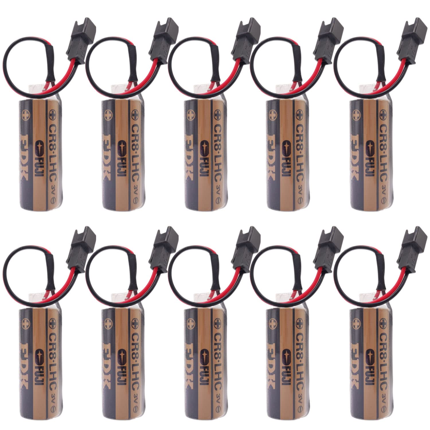 LITKEQ (Pack of 10) 3V Battery Compatible with Fuji FDK CR8.LHC 17430, Toto CR8-LHC TH559EDV410R, TOTO THP3053 Back Up Batteries for Eco EFVS, Toto