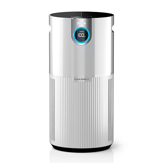 Shark HP201 Clean Sense Air Purifier MAX for Home, Allergies, HEPA Filter, 1000 Sq Ft, Large Room, Kitchen, Captures 99.98% of Particles, Pollutants, Dust, Smoke, Allergens & Cooking Smells, White
