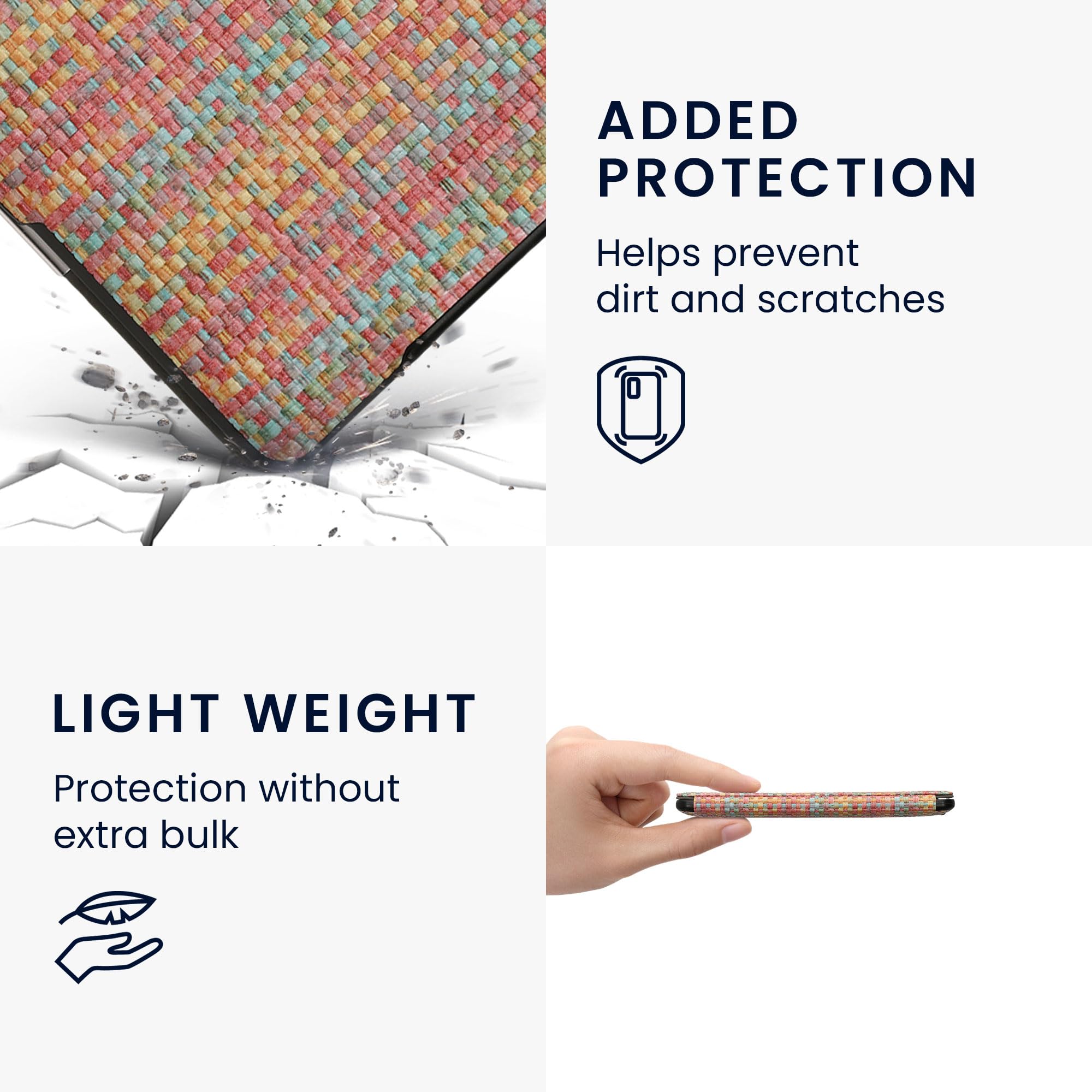 kwmobile Pokrowiec kompatybilny z Amazon Kindle Paperwhite Cover - etui na czytnik e-booków z PCW - kolorowy żółty / czerwony/zielony