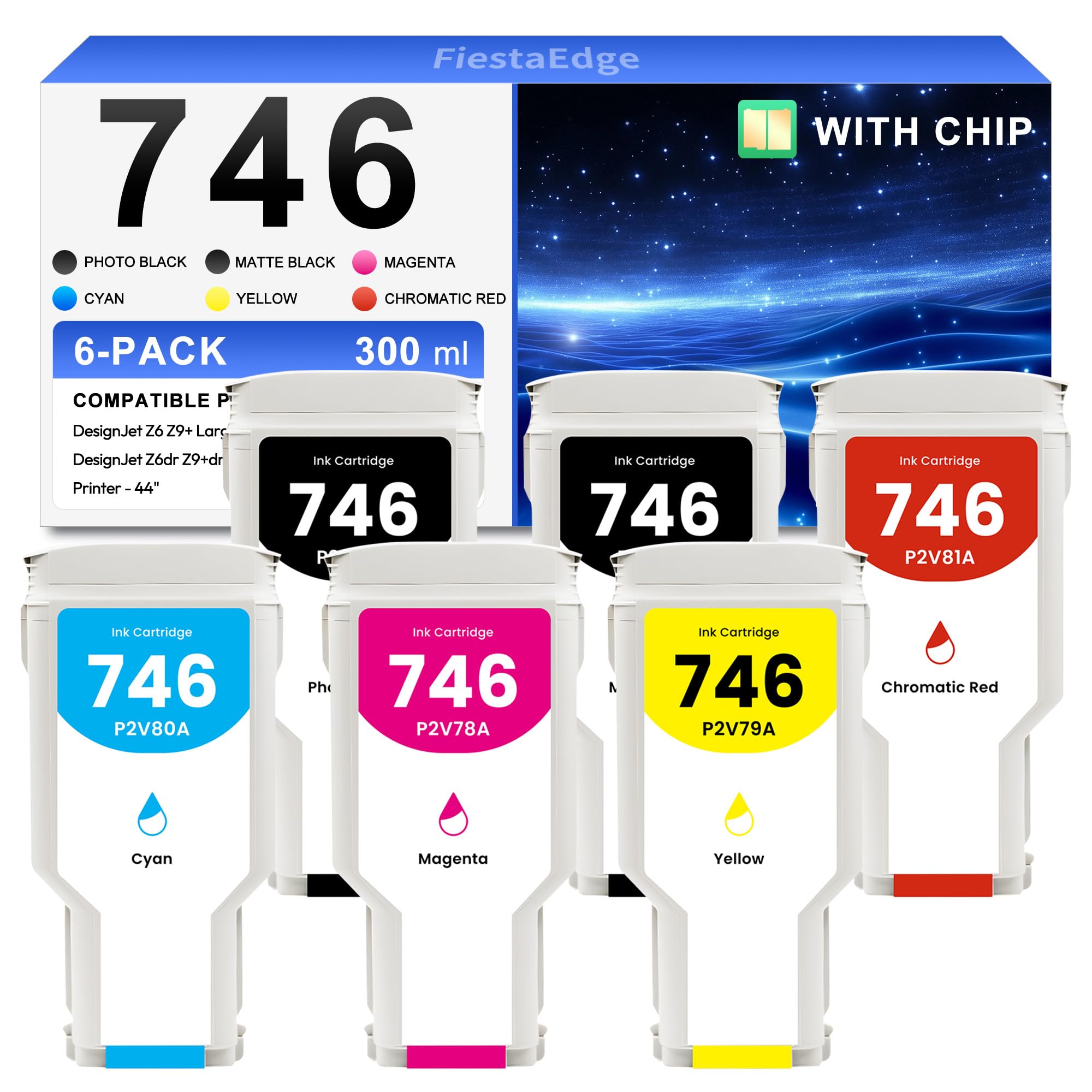 HP DesignJet 746 インクカートリッジ 5個セット Amazon.com: 746 Ink Cartridge Kit 300ml High Capacity Compatible