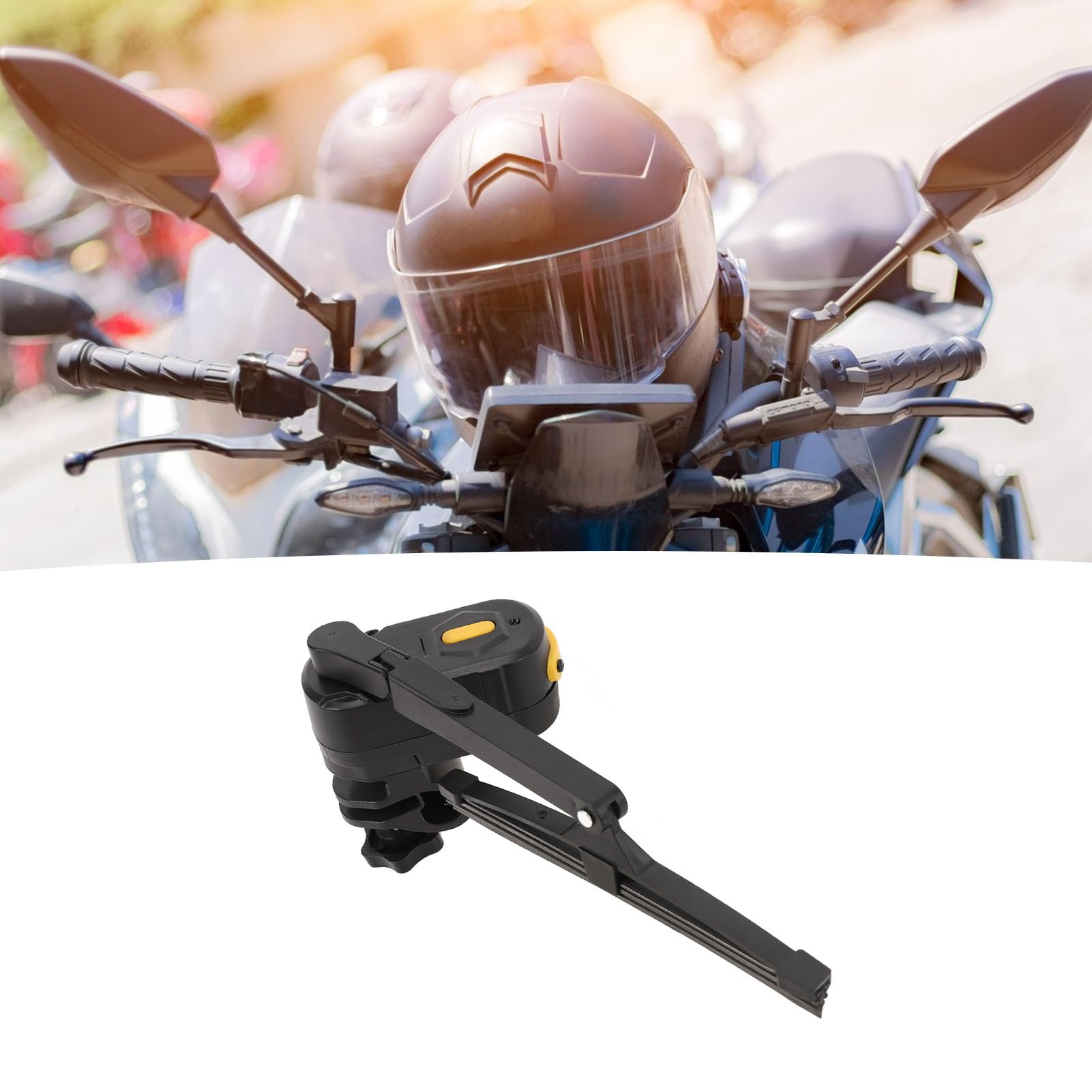 Motorcycle Helmet Windshield Wiper, 170 Degree Wiping, Telescopic Bracket, Motorcycle Windscreen Wiper with 2 Speed for Electric Bike