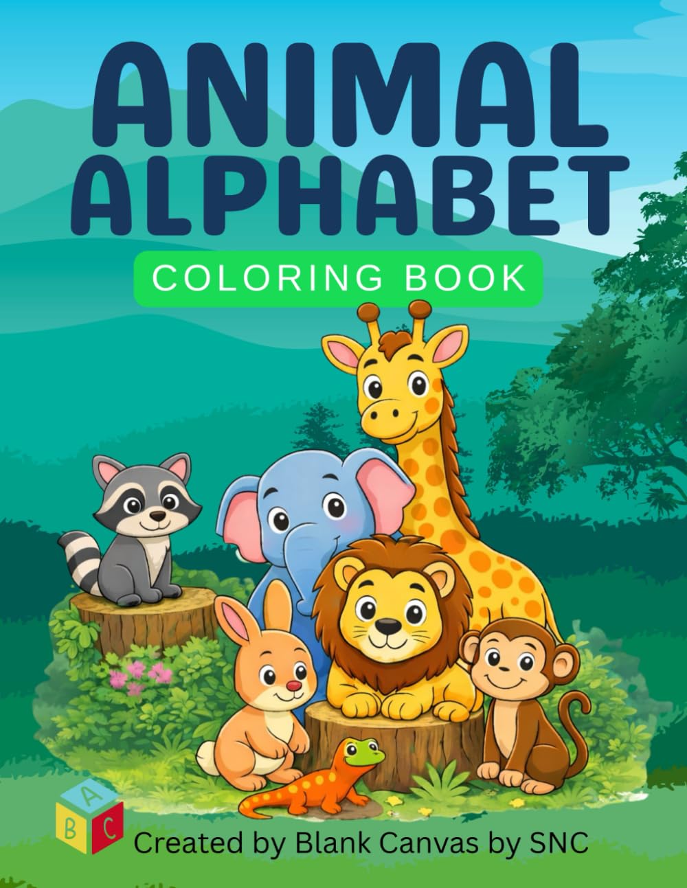 Animal Alphabet Coloring Book For Kids: A Beginner Alphabet Coloring and Letter Tracing Book for Little Learners