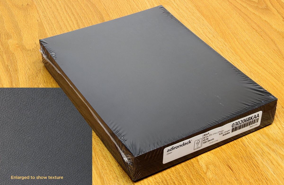 USI Black Composition Binding Covers, 8.5 x 11 Inches, Square Corners, 100-Pack