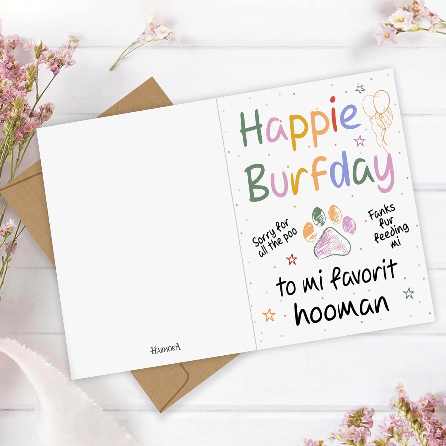 Funny Birthday Card From Dog Cat,Happy Birthday To My Favourite Human Cards - Image 3