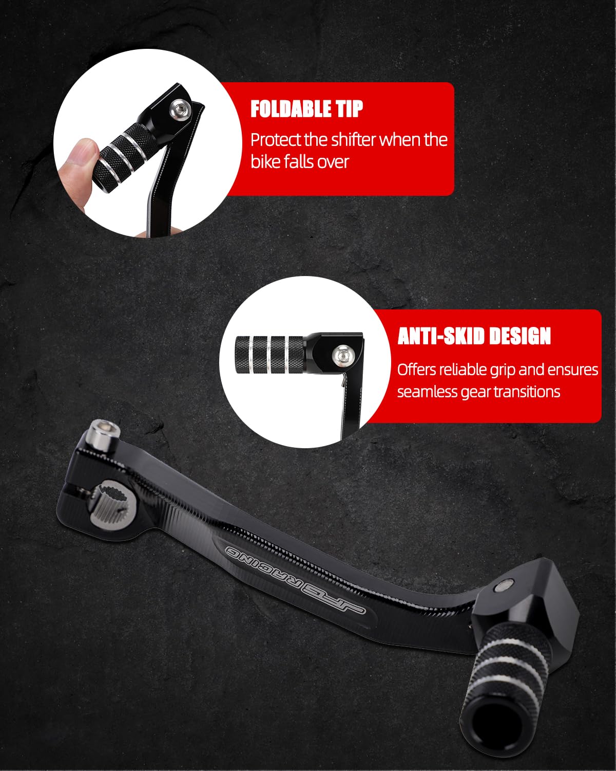 Amazon.com: JFG RACING Motorcycle Gear Shift Lever Shifter Folding