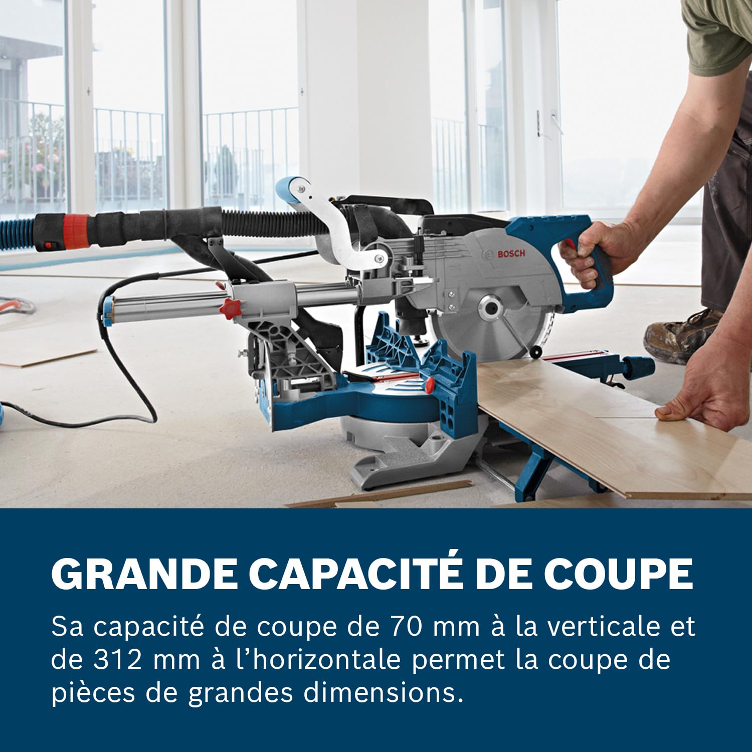 Bosch Professional scie à onglets radiale GCM 8 SJL (puissance 1 600 W, Ø de lame : 216 mm)