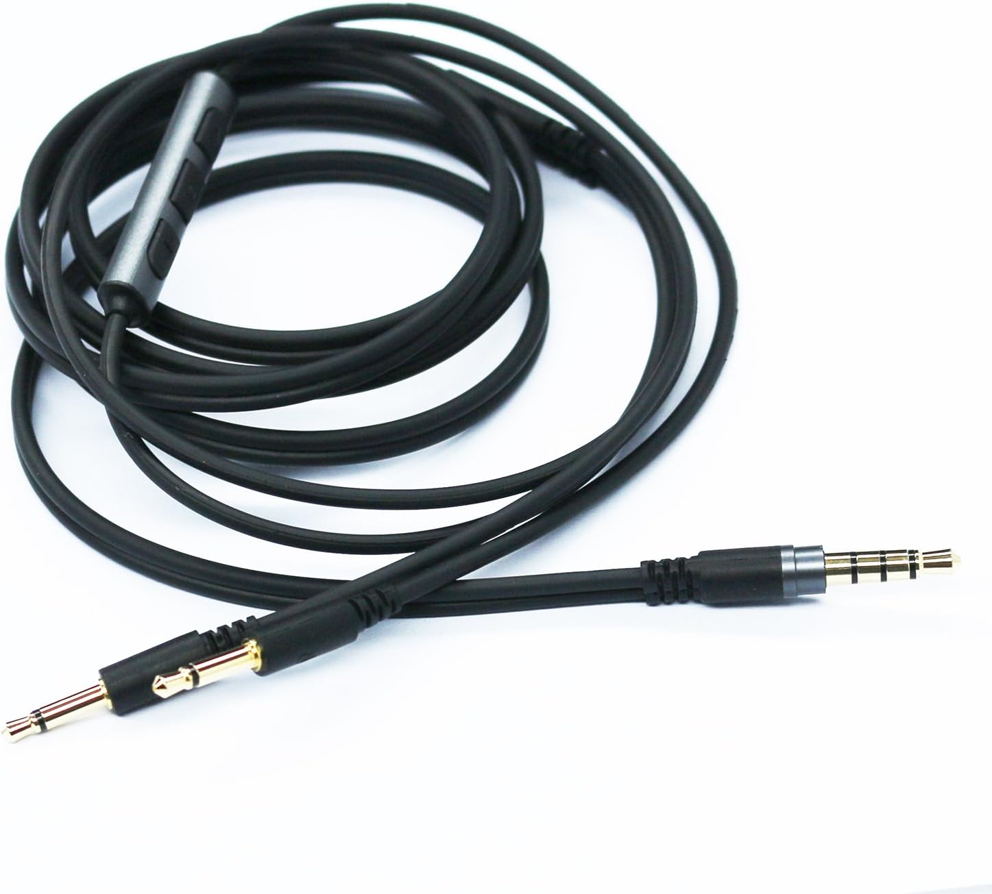 Black replacement Cable Remote volume & Microphone For apple iphone itouch ipad Samsung and some Android phone to B&W Bowers & Wilkins P3 headphone