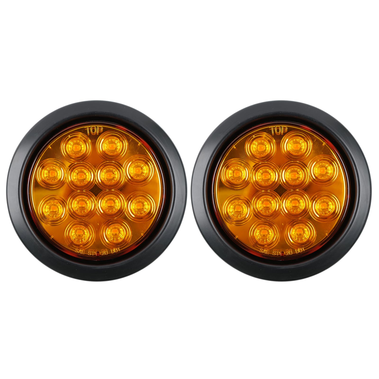 2 Luces LED Redondas De 4 Pulgadas Para Camión O Remolque - Frenos, Giros, Impermeables IP67