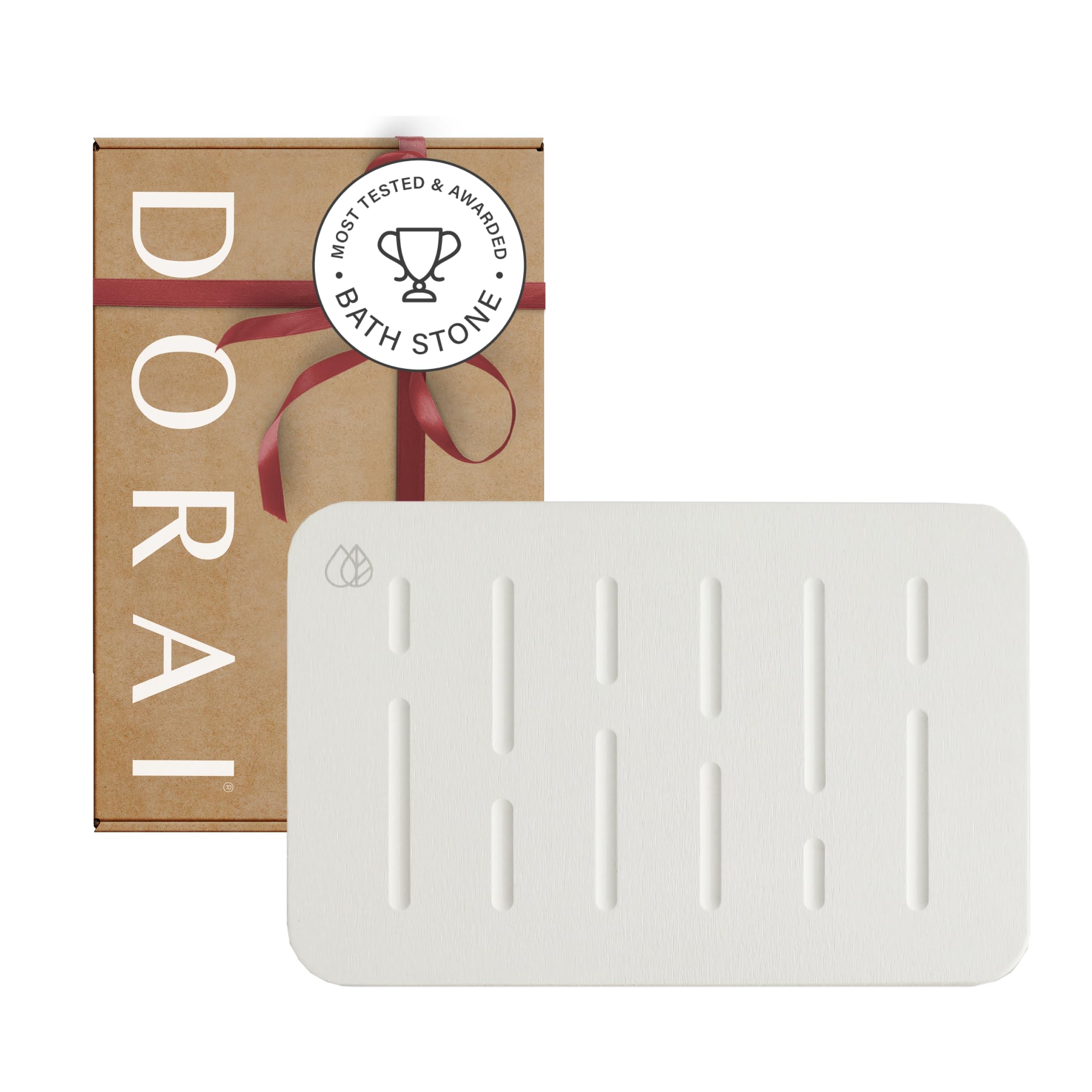 Dorai Home Bath Stone Mat 23.6"x15.4" – Luxury Diatomite Stone Mat, Quick-Dry, Non-Slip, Rain Sandstone