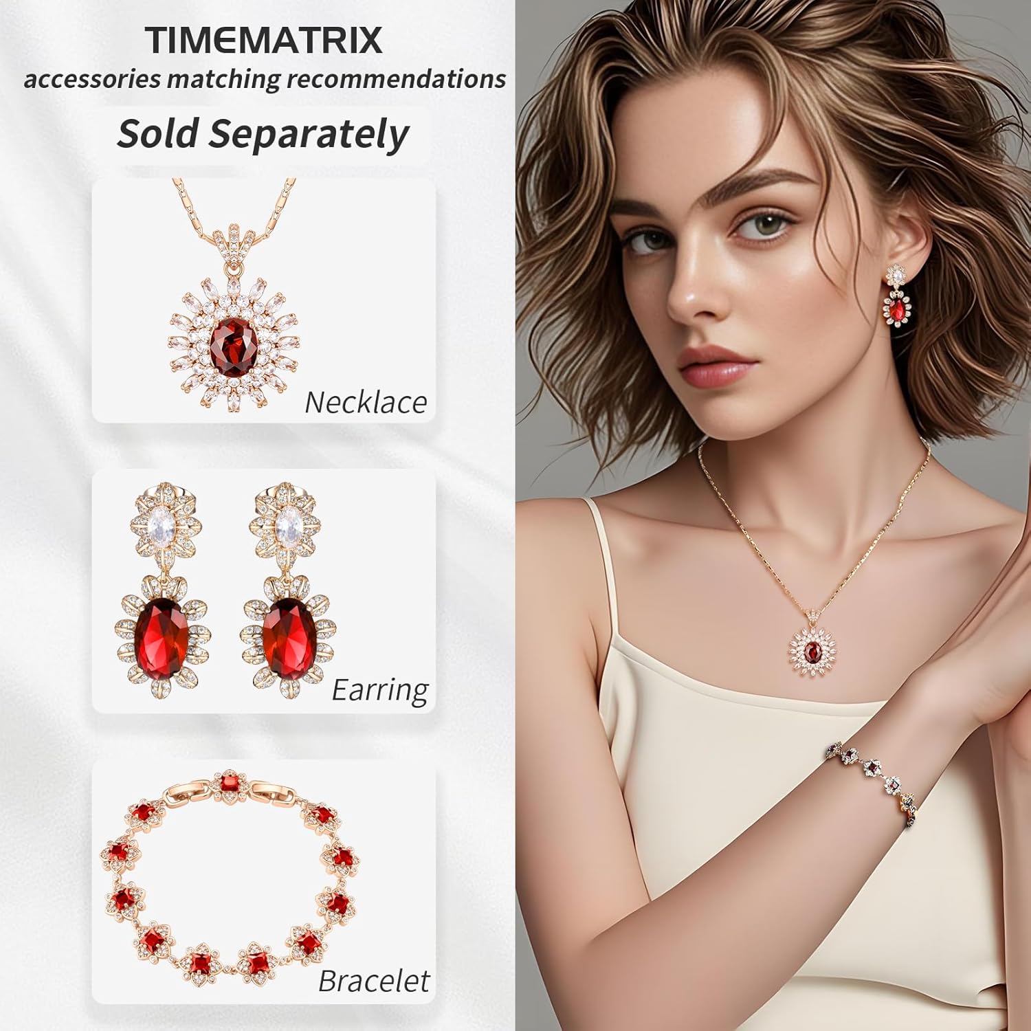 Blue/Green/Red/White Rhinstones Gold Clover Bracelet for Women - Image 4