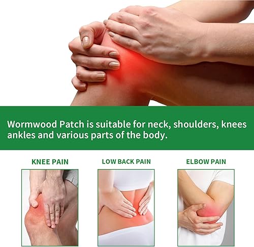 Miniatura 7 de MyrRhe 36 parches de rodilla, parches de calentamiento para rodilla, extracto de ajenjo natural para rodilla, hombro, espalda, cuello