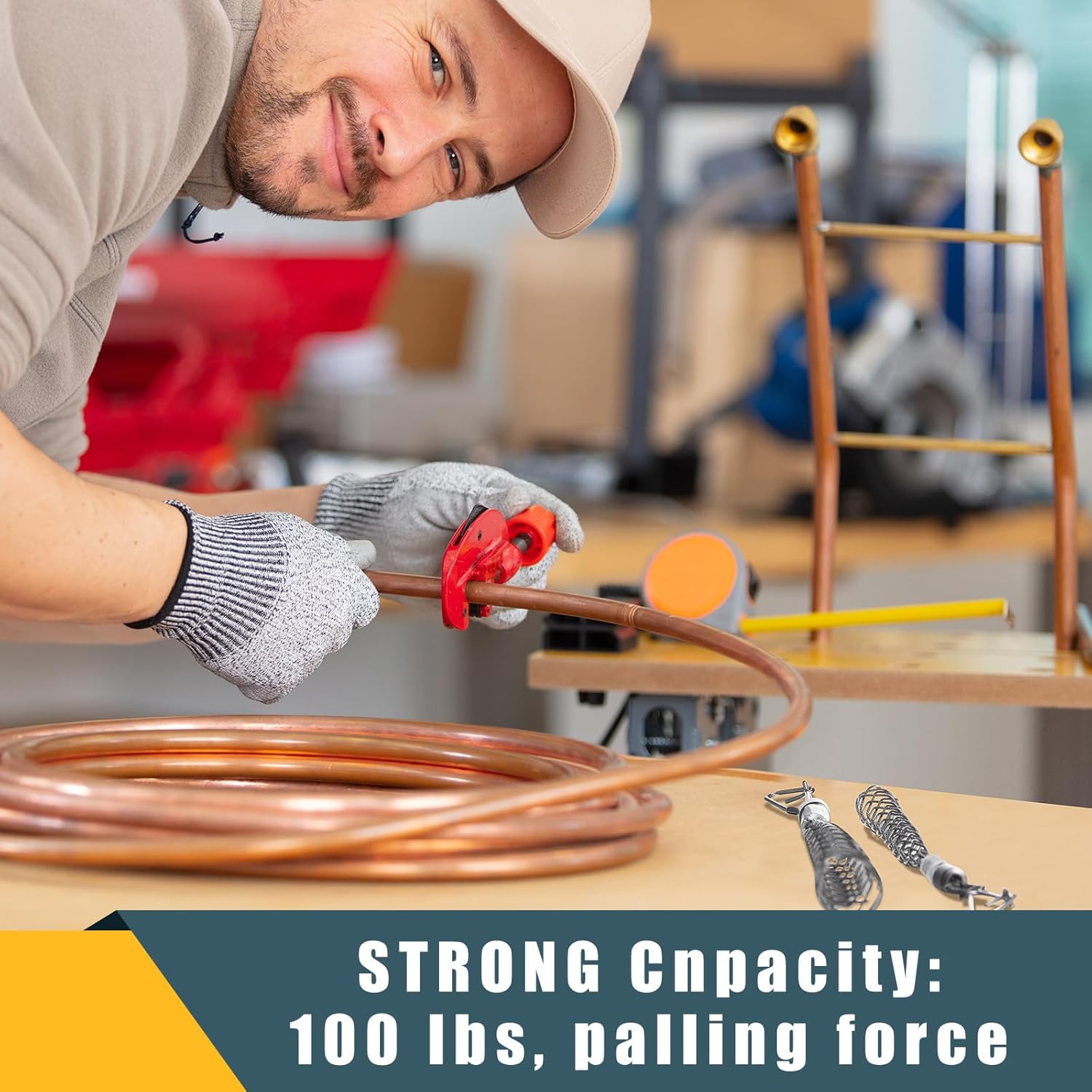 Gisafai 2 Pcs 1/2 in and 3/4 in Wire Pulling Grip Mesh Metal Cable Puller Socks Wire Tools for Electrical Grips Light and Heavy Cables - Image 6