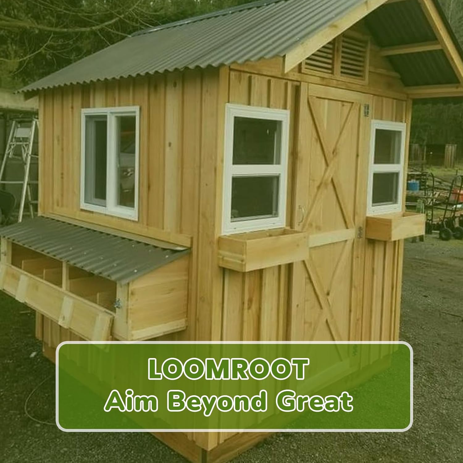 Shed Windows for Chicken Coop, Playhouse & Greenhouse, Replacement Sliding Windows for Home House & Barn (24"*36", 1PACK)