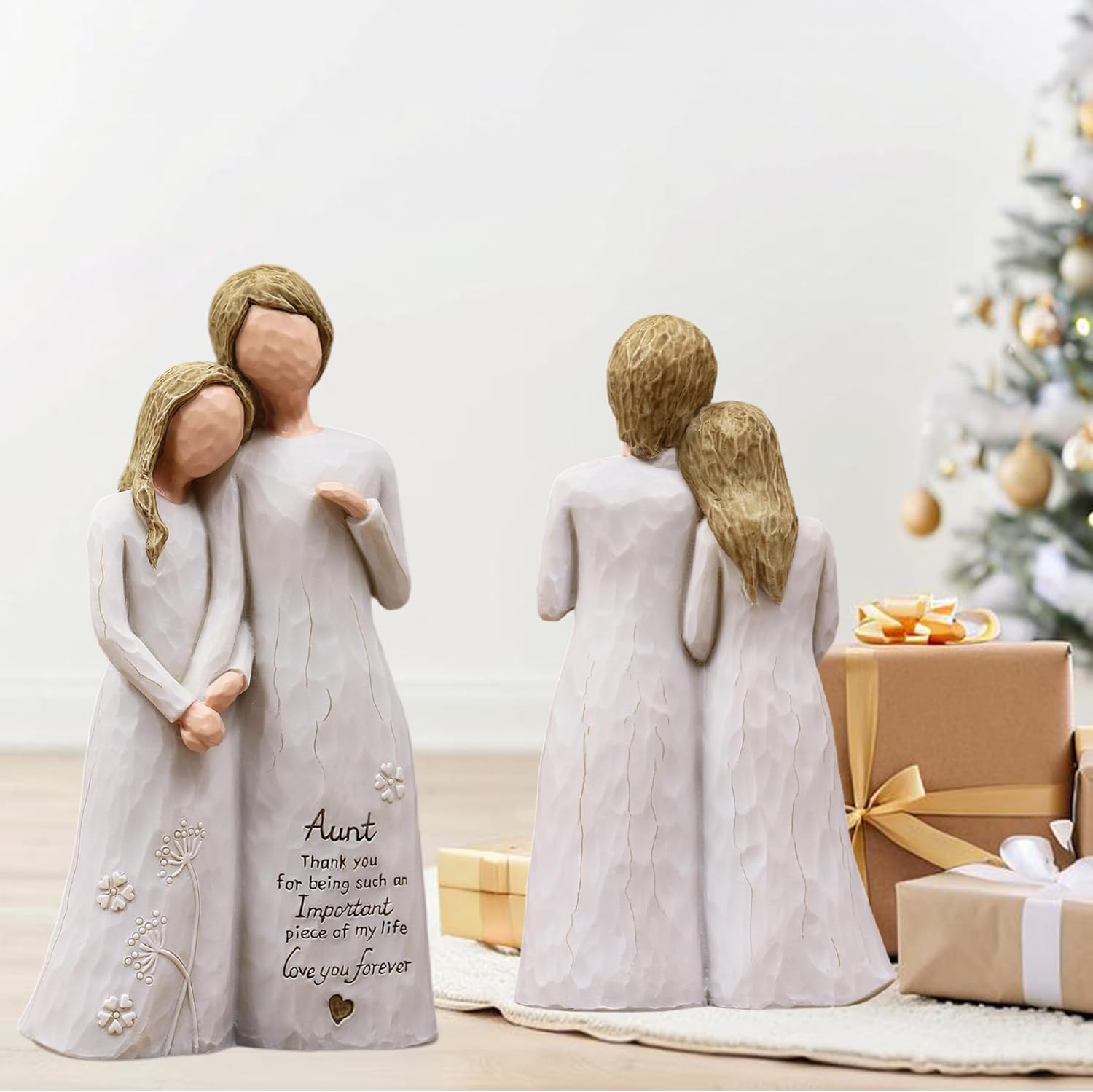 Aunt Birthday Gifts, Gifts for Aunts from Niece, Auntie Gift Ideas, Best Aunt Ever Gift, Aunt Niece Embrace Hand-Painted Resin Figurine - Image 6