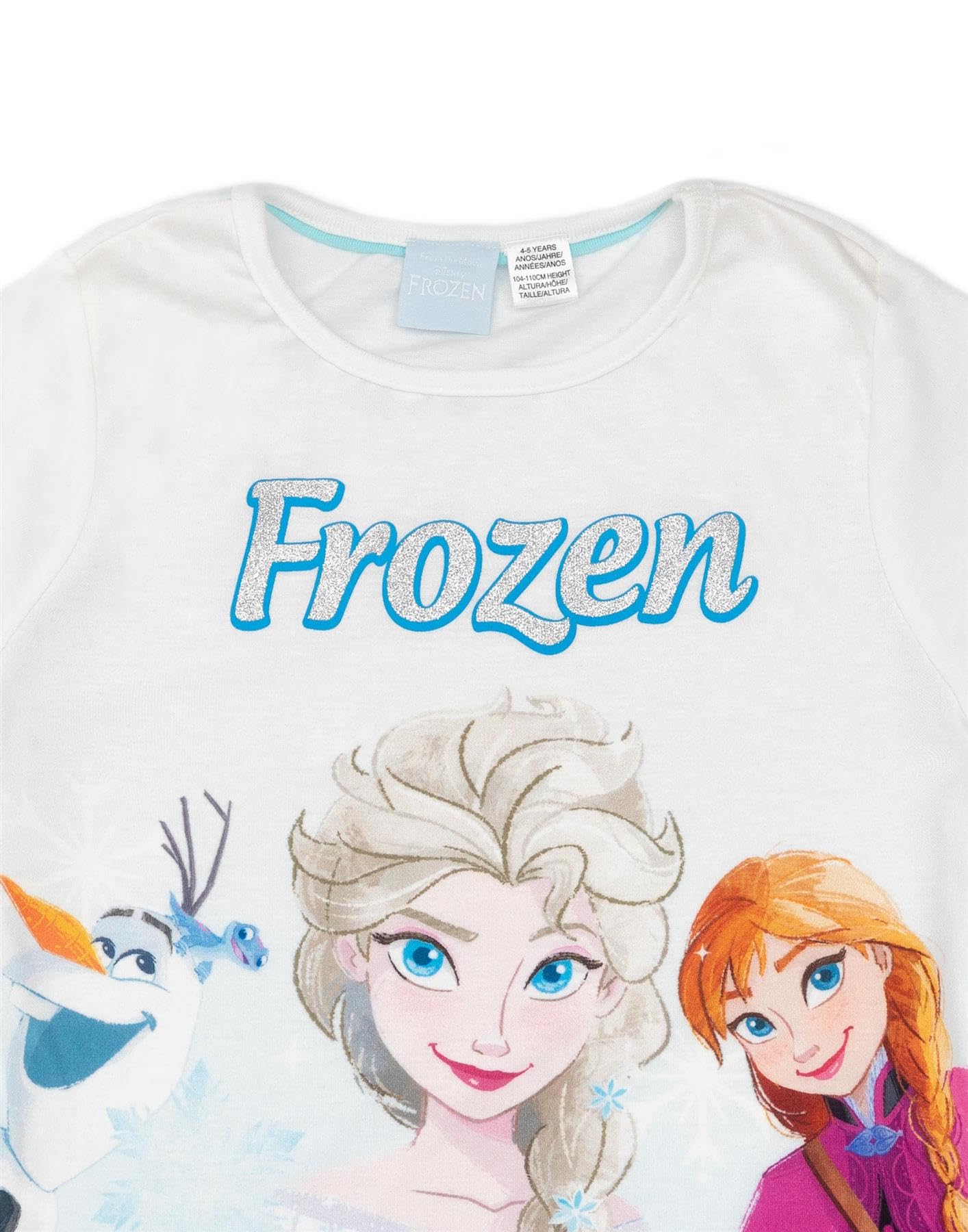 Disney Frozen Pyjama Bleu pour Fille | T-Shirt et Short Frozen pour Enfants | Conception d'aventure givrée | Marchandise Officielle Cadeau Parfait pour Les Petites Princesses de glac