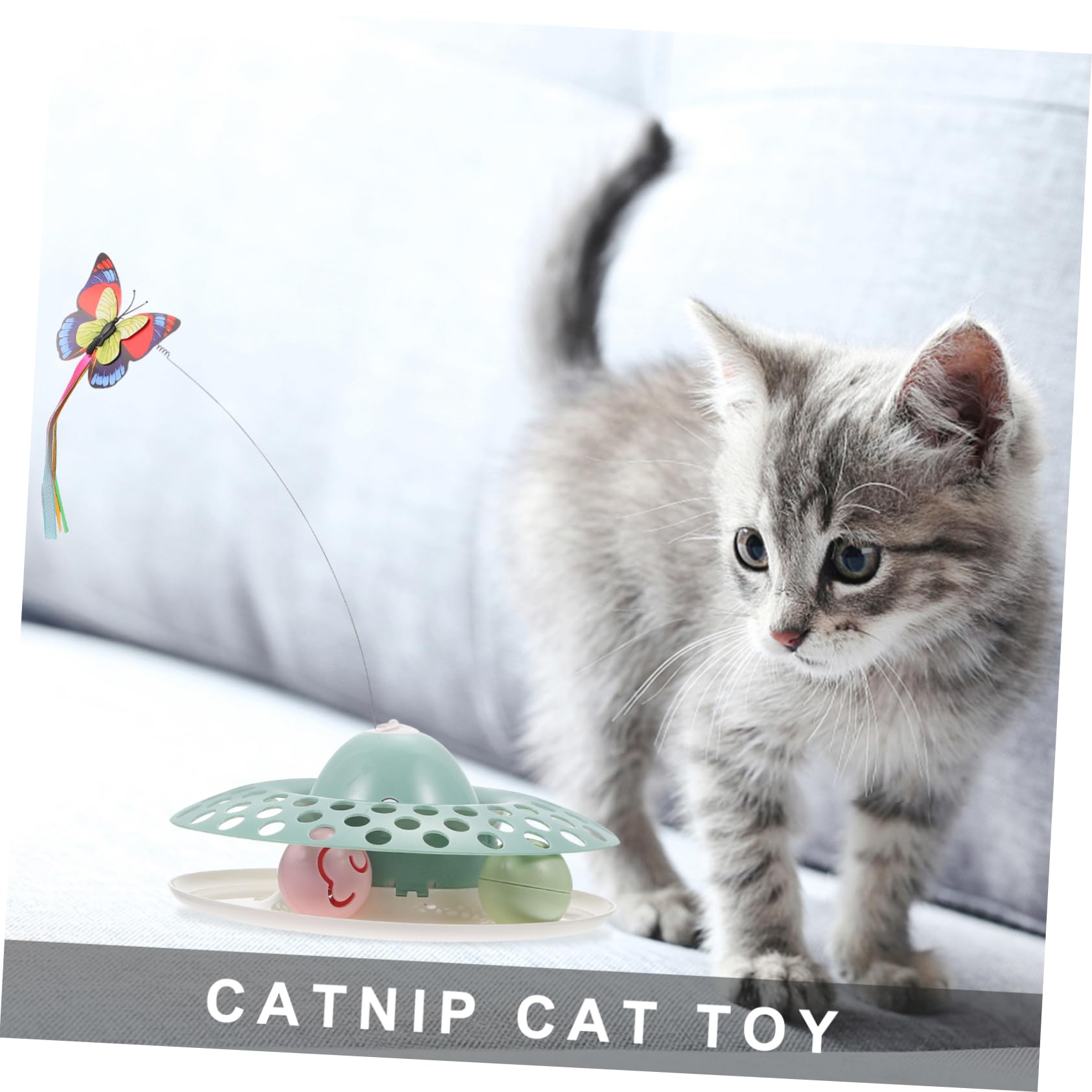 Toyvian Katzenspielzeug Schmetterlingen Interaktives Spielzeug Für Kätzchen Haustierspielzeug Zum Aktivieren Von Instinkten
