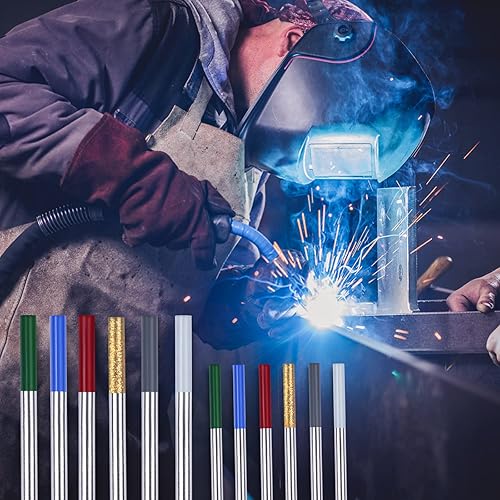 Miniatura 5 de TIG Electrodos de tungsteno para soldadura de tungsteno, paquete de 10 unidades (oro - 1.5% tungsteno lantanado 116 pulgadas)