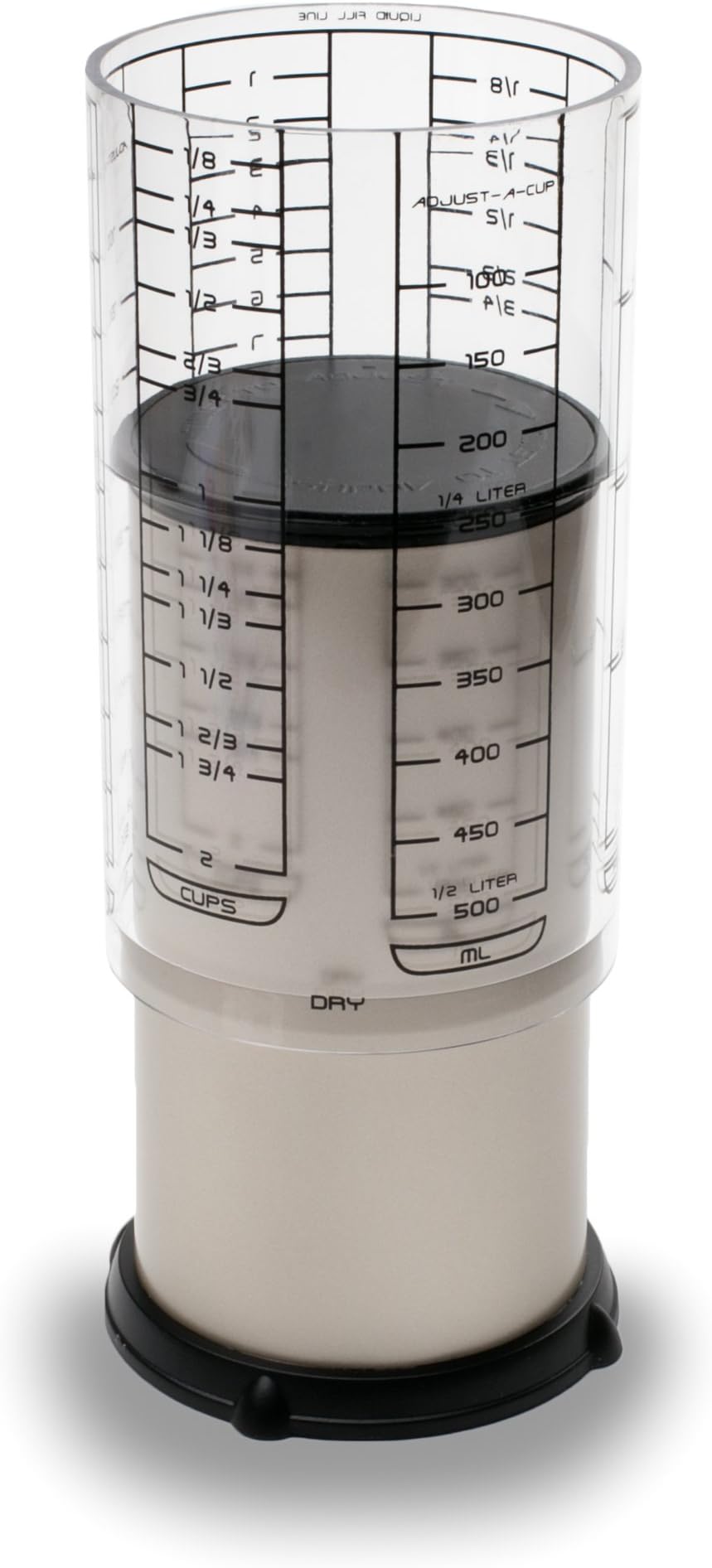 KitchenArt Professional Series 2 Cup Adjust-A-Cup, Champagne Satin, Adjustable, 1/8 to 2-Cup