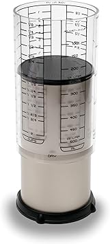 KitchenArt Professional Series 2 Cup Adjust-A-Cup, Champagne Satin, Adjustable, 1/8 to 2-Cup White