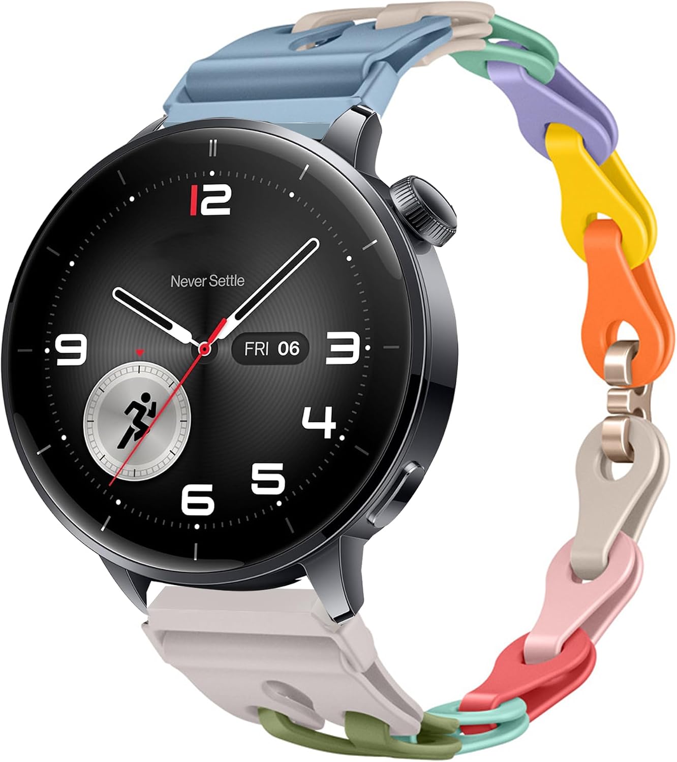 Lamshaw Compatible for OnePlus Watch 3 43mm Bands, Quick Release Elastic Silicone Hollowed Out Replacement Straps Compatible for OnePlus Watch 3 43mm